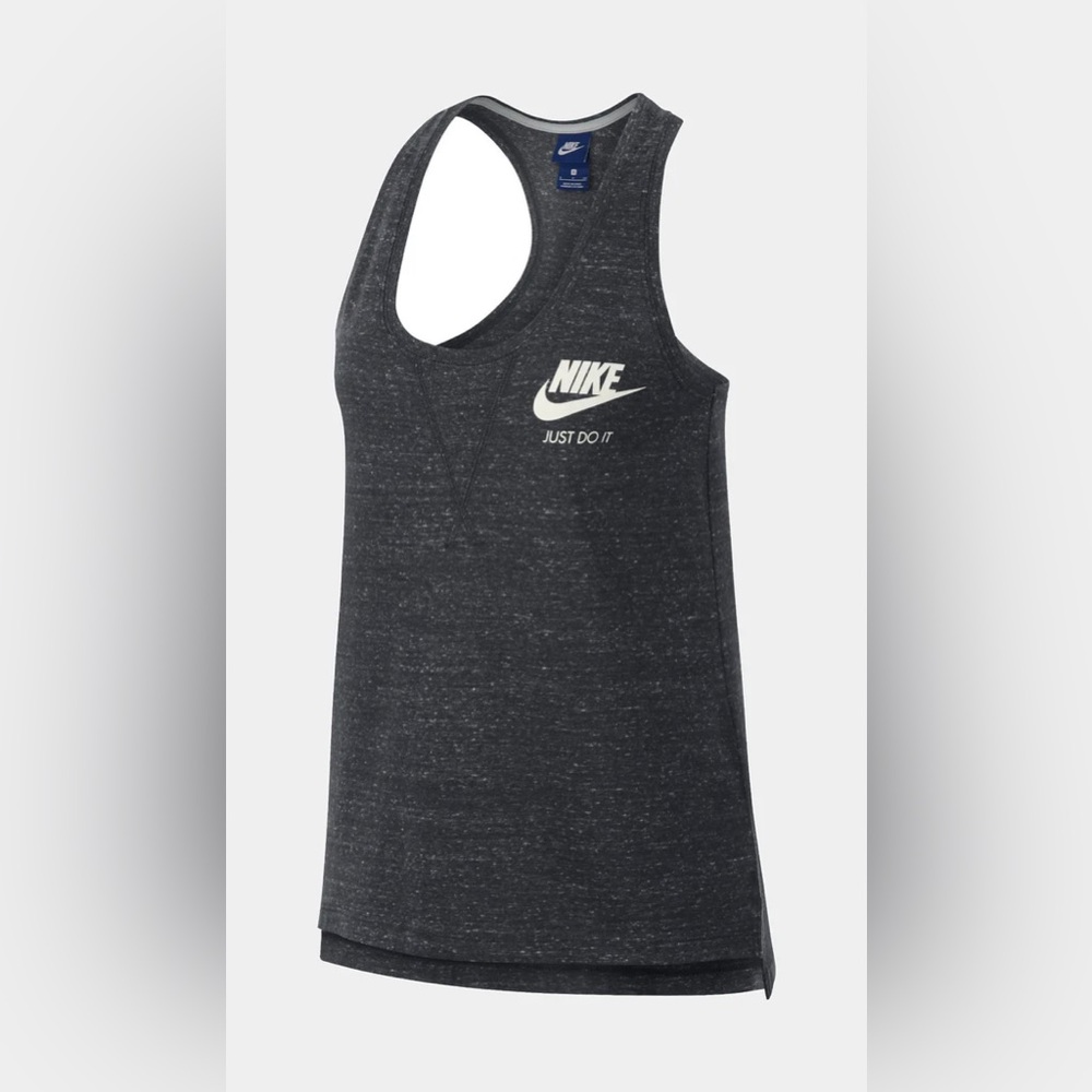 Nike Gray and Black Athletic Training Yoga Running Tank Top Small
